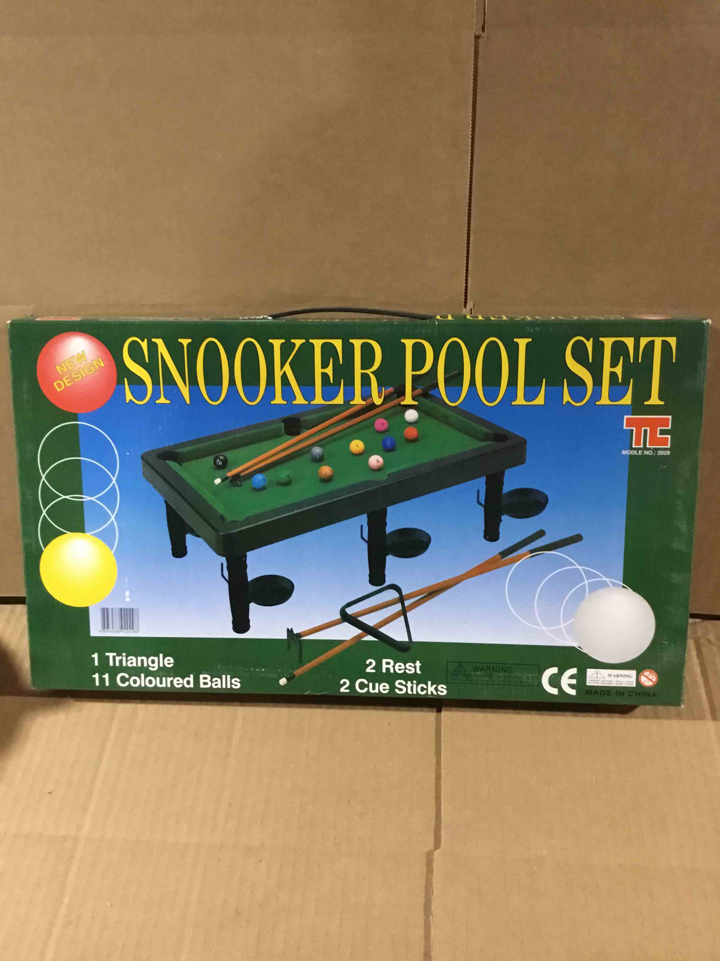 Condition photo showing New/Like New for Snooker pool set 2 Rest 2 Cue Sticks , 1 Triangle 11 Coloured Balls