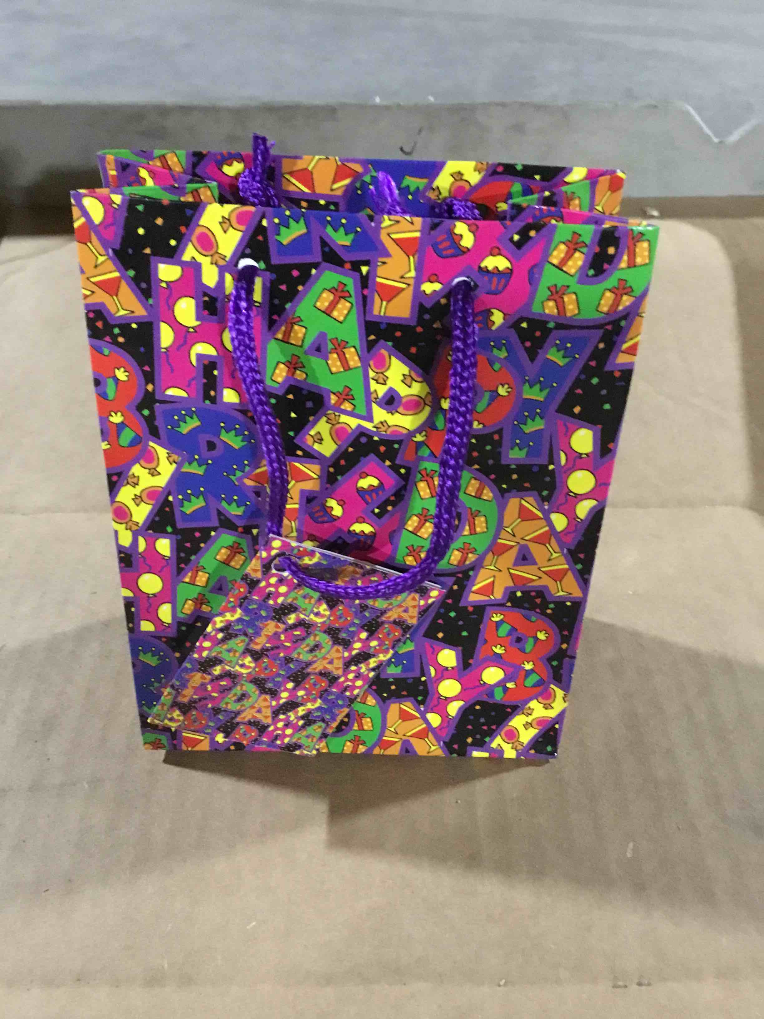 box of 300 small gift bags happy birthday 