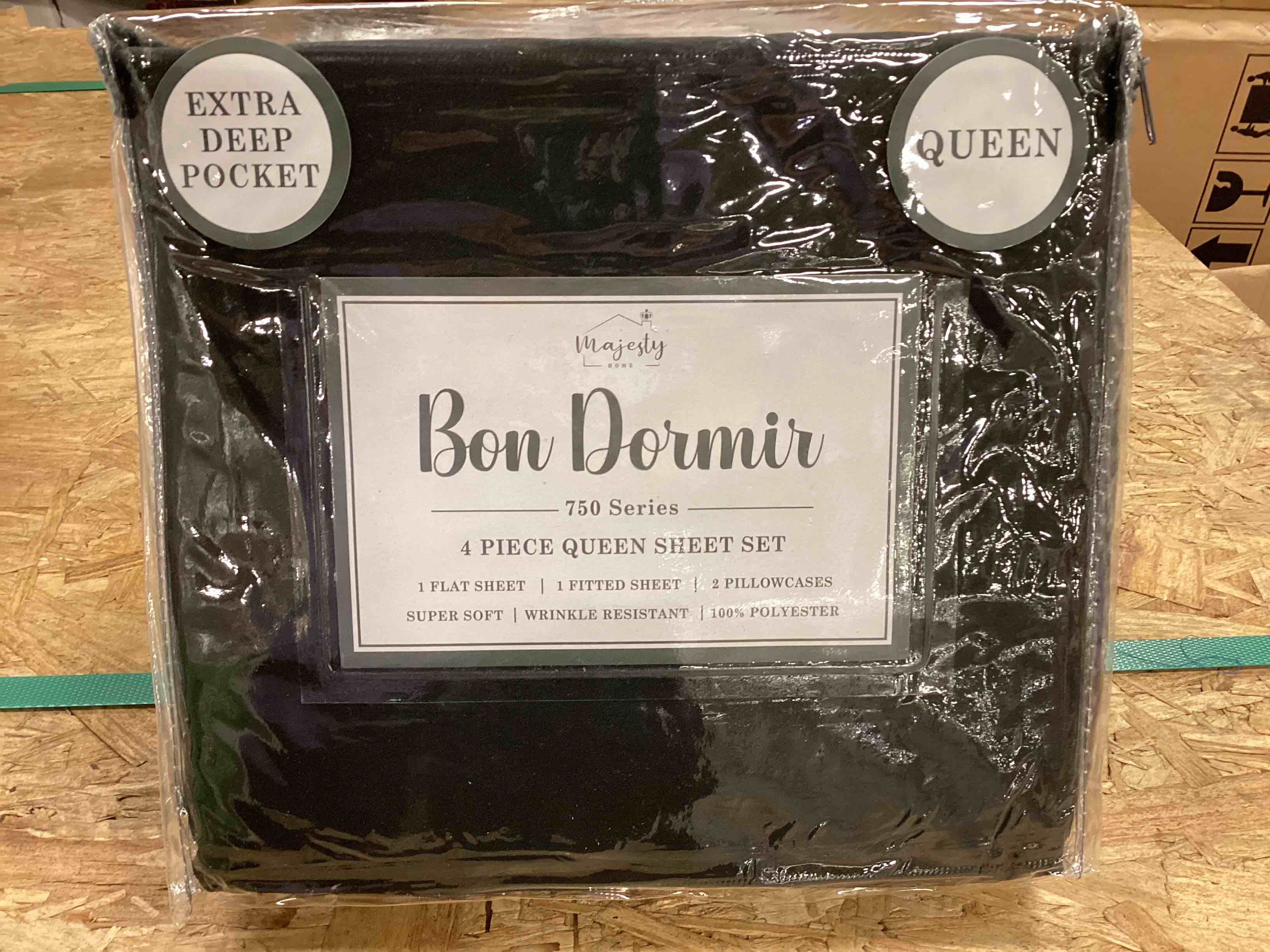 black queen 4 piece sheet set with deep pockets 