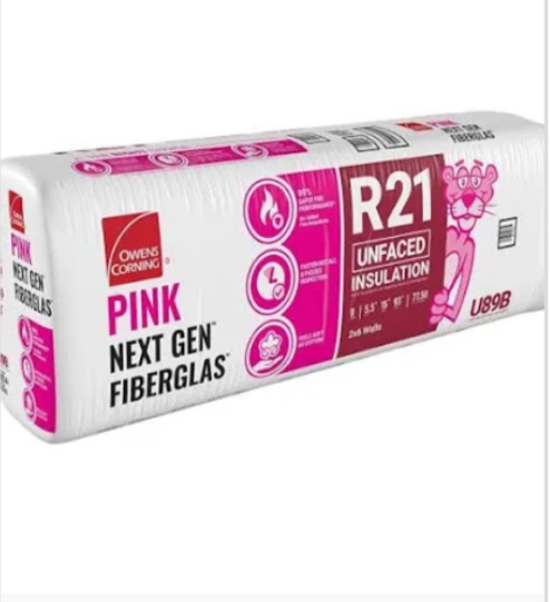Owens Corning r21 Unfaced insulation batt 5.5”thick x 15” wide x 93” long 77.50 sq ft
