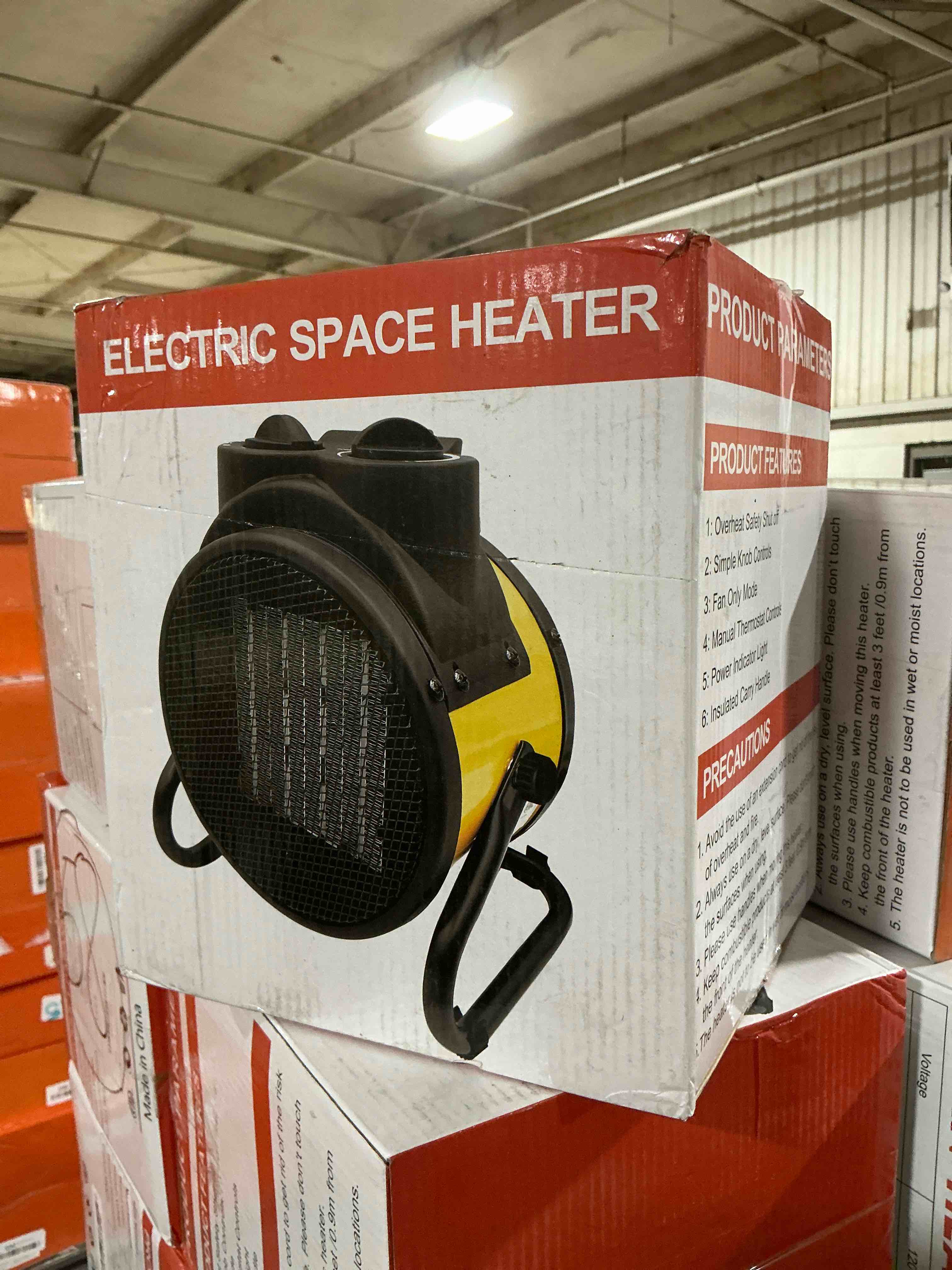 Electric space heater yellow 1500 W 120 V