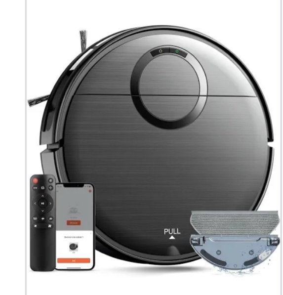 MAMNV T7S Black Self-Charging Mopping Robot Vacuum Cleaner 