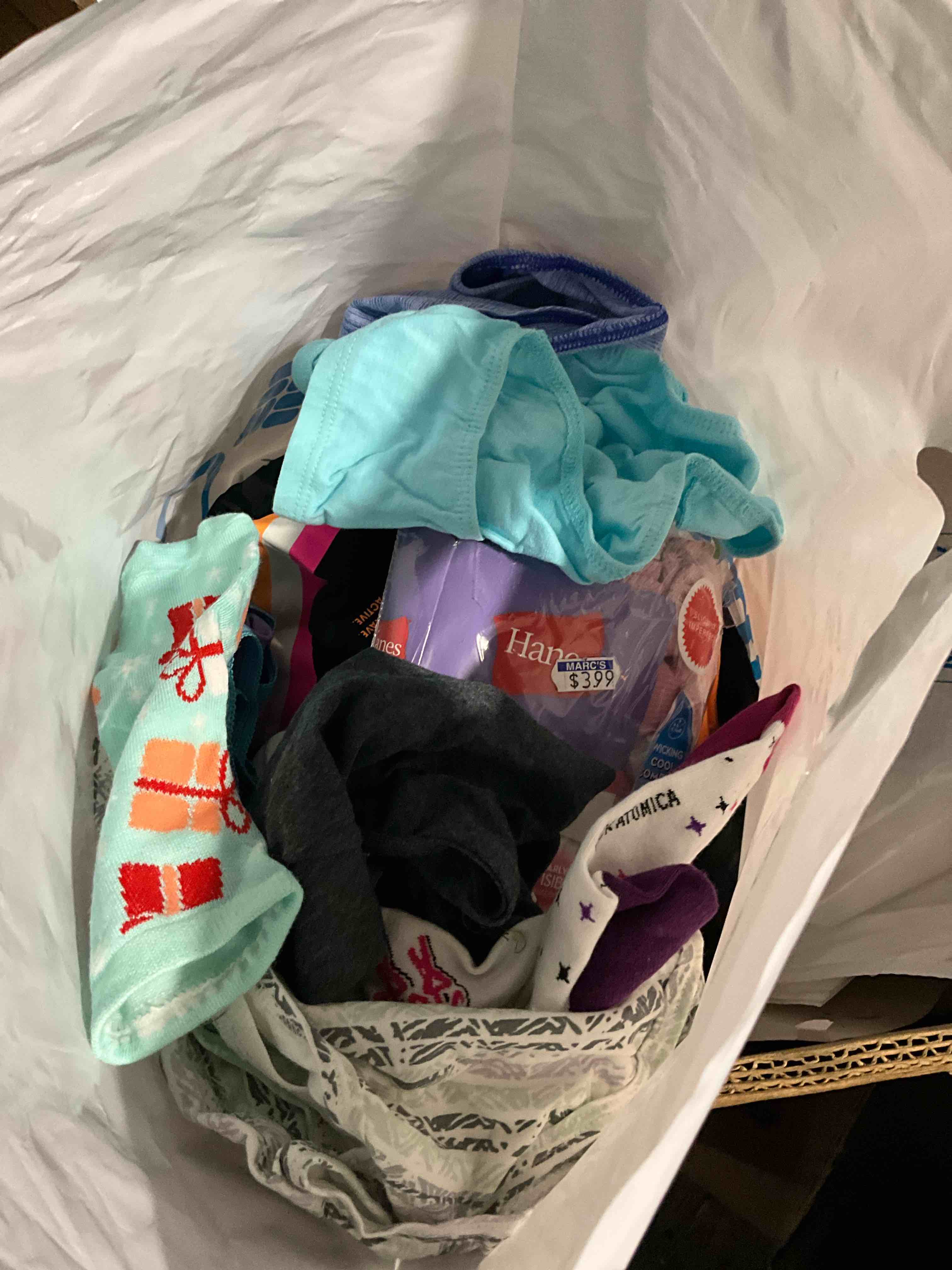 Assortment of 50 underwear (toddler, woman’s & men’s)