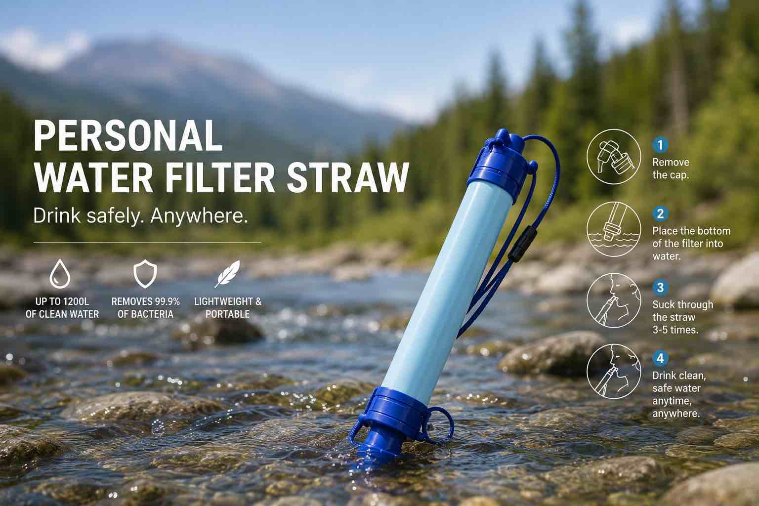 PROFESSIONAL WATER FILTER STRAW