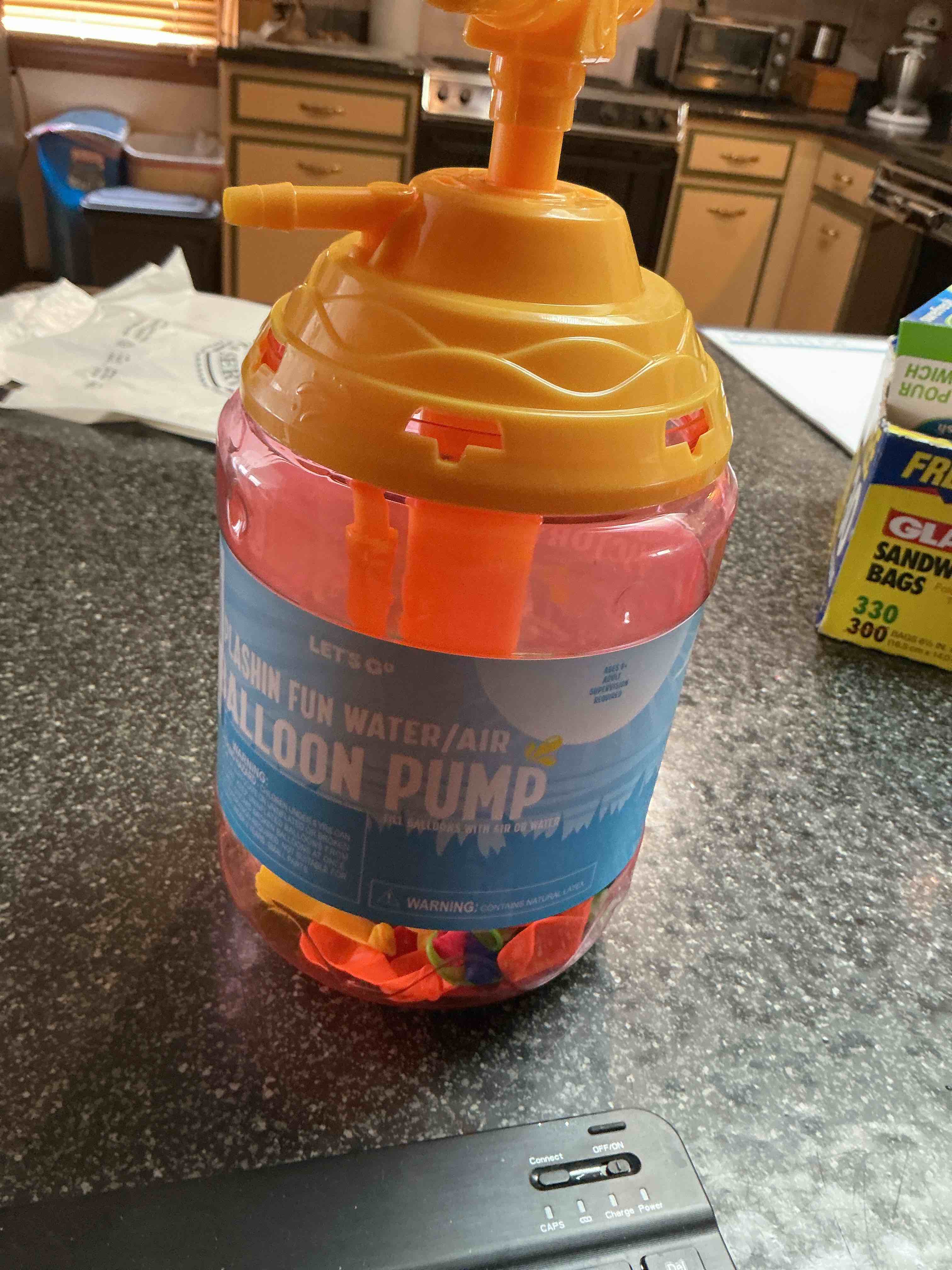 Balloon Pump Splashing With Air/Water 
