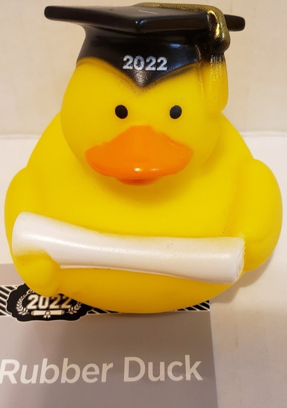 Condition photo showing New/Like New for graduation duck