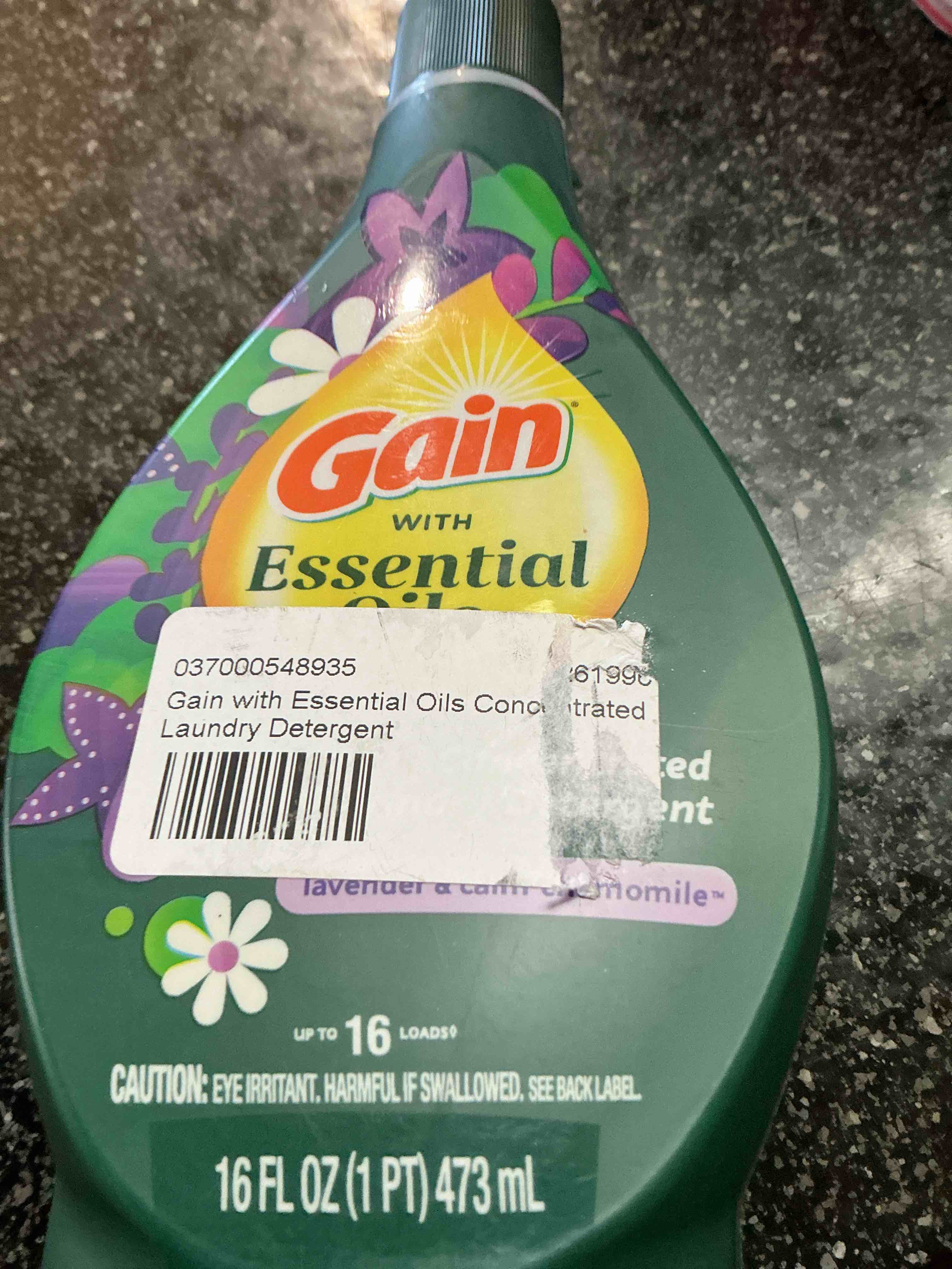 Condition photo showing New/Like New for Gain With Essential Oils Laundry Det.16 OZ. Up. To 16 Loads 