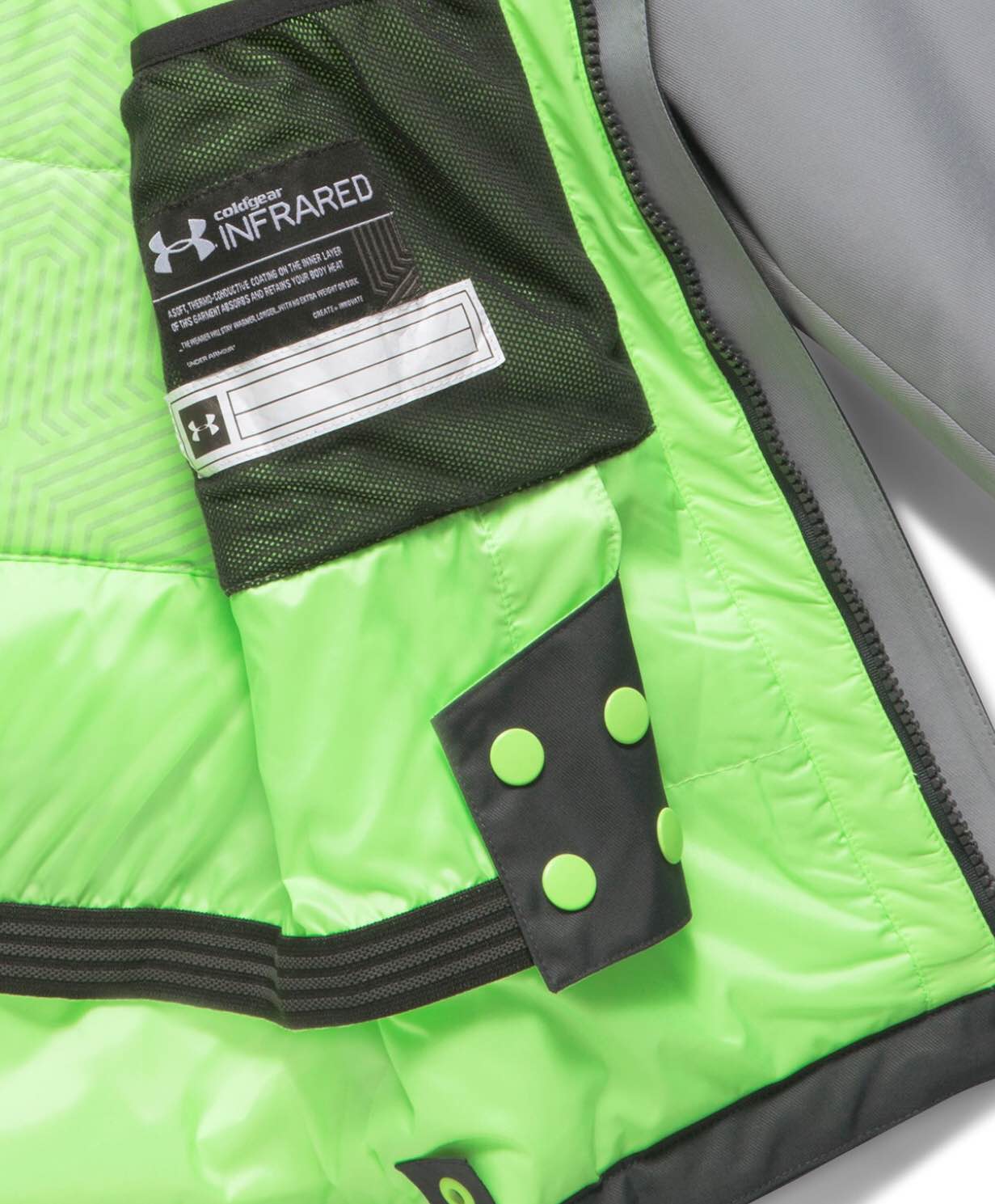 under armour coldgear infrared black and green, MEDIUM