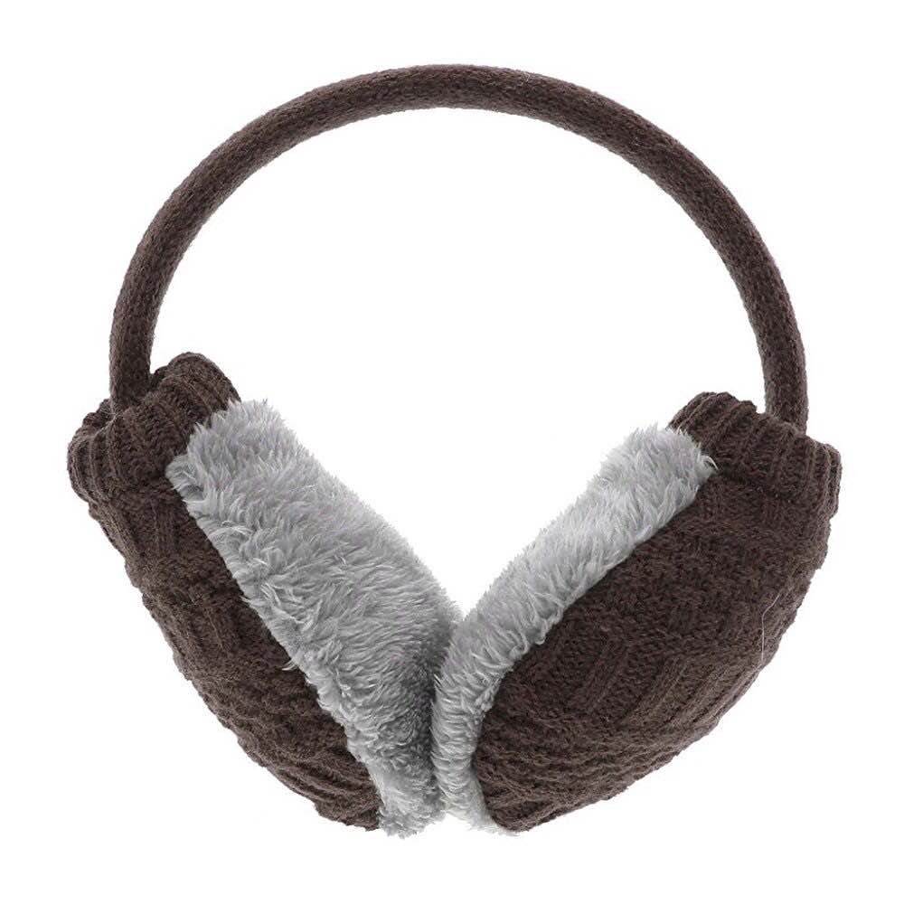 ear warmer muffs  gray and  khaki 