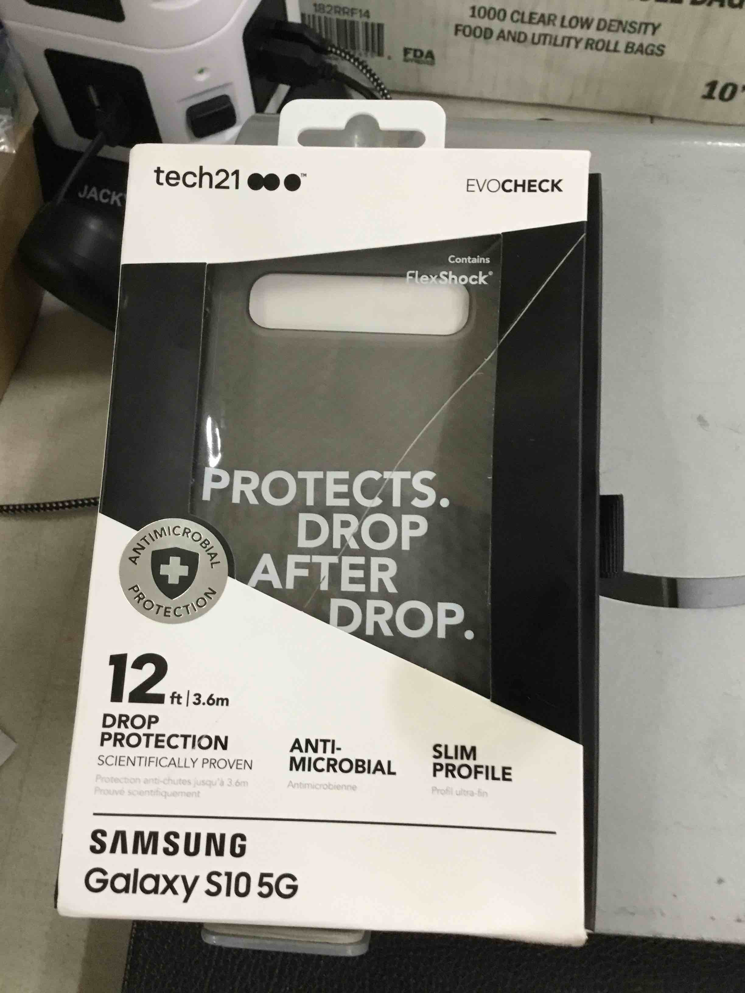 TECH21 SAMSUNG GALAXY S10 5G SMOKEY BLACK WITH CHECKERED DEIGN 