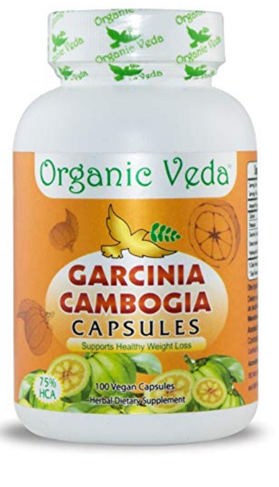 Organic Garcinia Cambogia Extract 100 Veg Capsules. 100% Pure and Natural Raw Herb Super Food Supplement. Non GMO, Gluten FREE. US FDA Registered Facility. Kosher Certified Vegetarian Capsule. All Natural  (best by Jan/2020)