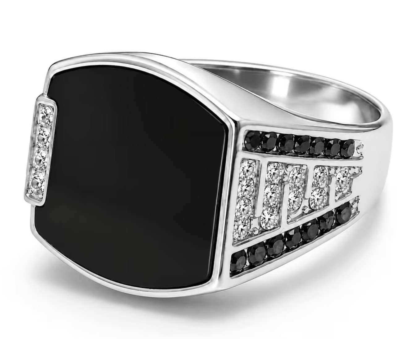Men’s Luxury 925 Silver Plated Ring Size 12