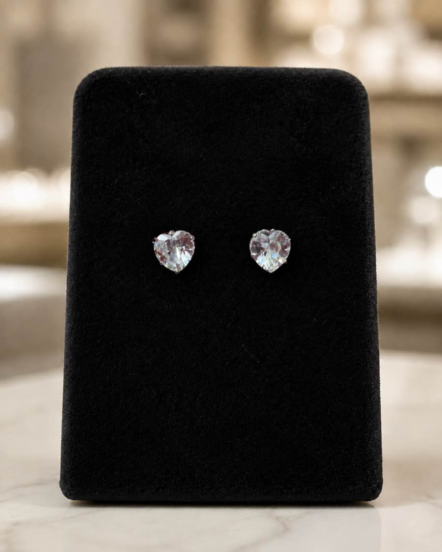 Beautiful 925 Silver Plated Sapphire Earrings 