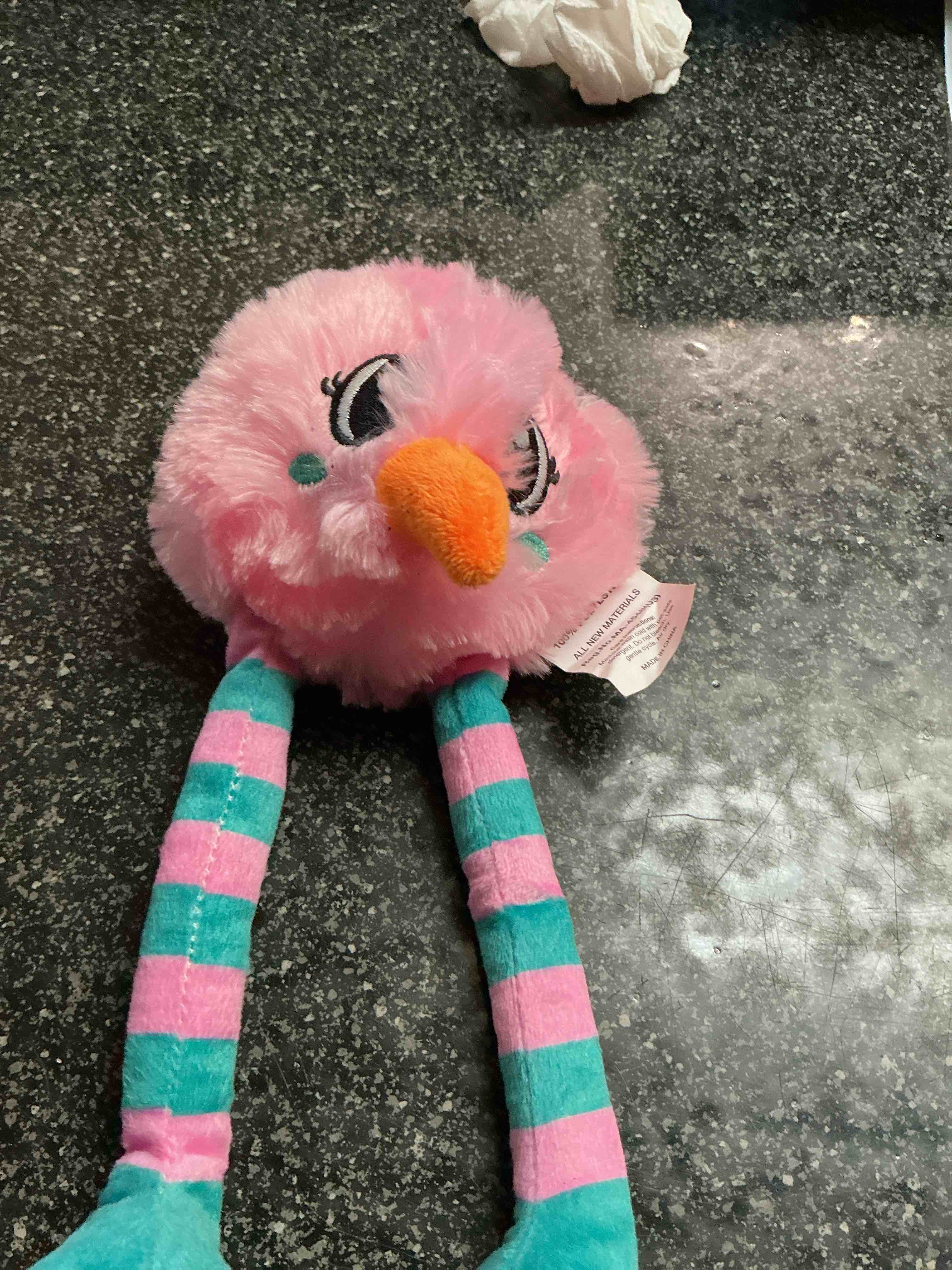 Spring Squeaky Plush Dog Toy 12” 