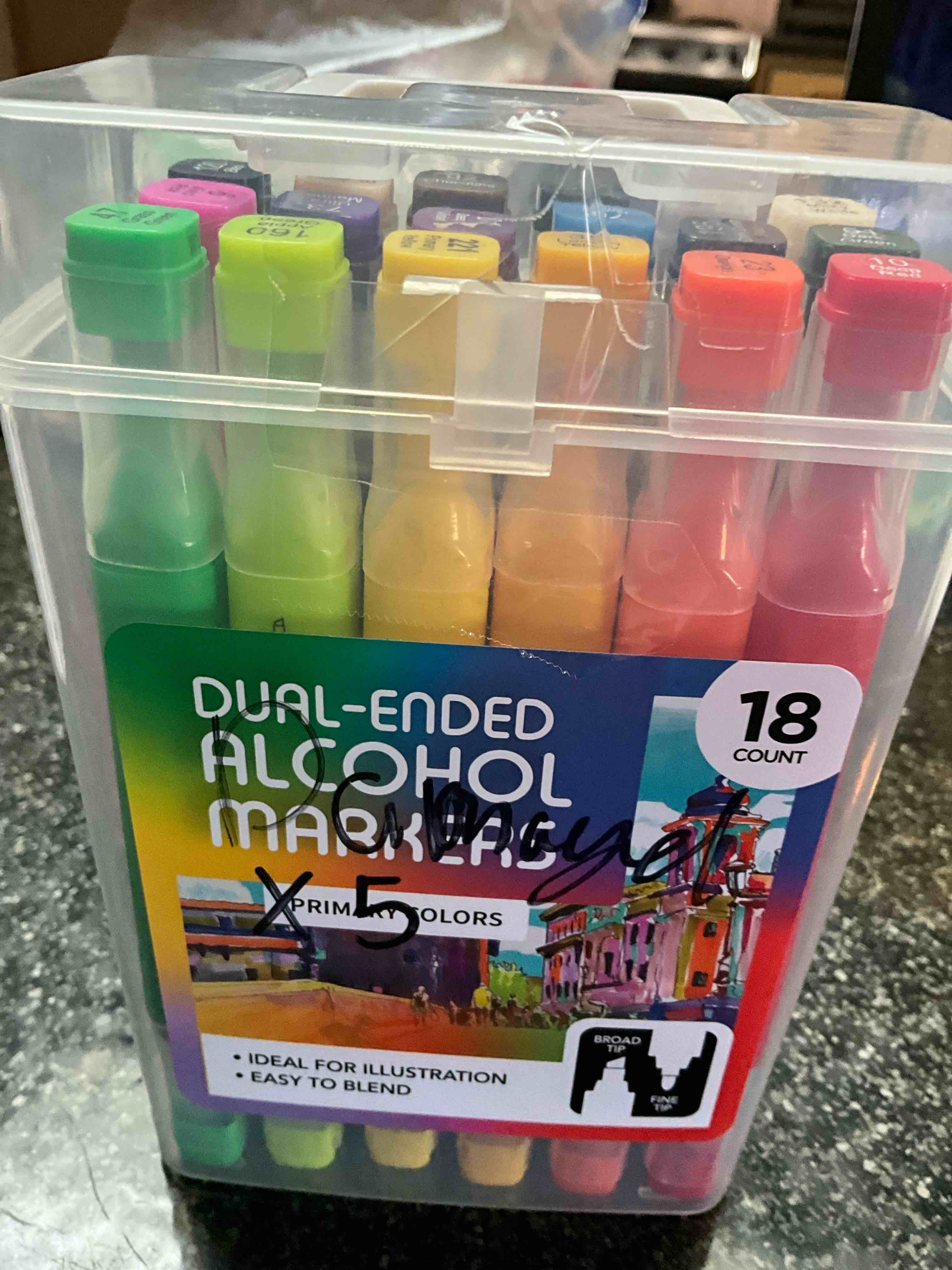 Dual - Ended - Alcohol Markers - 18 Count 