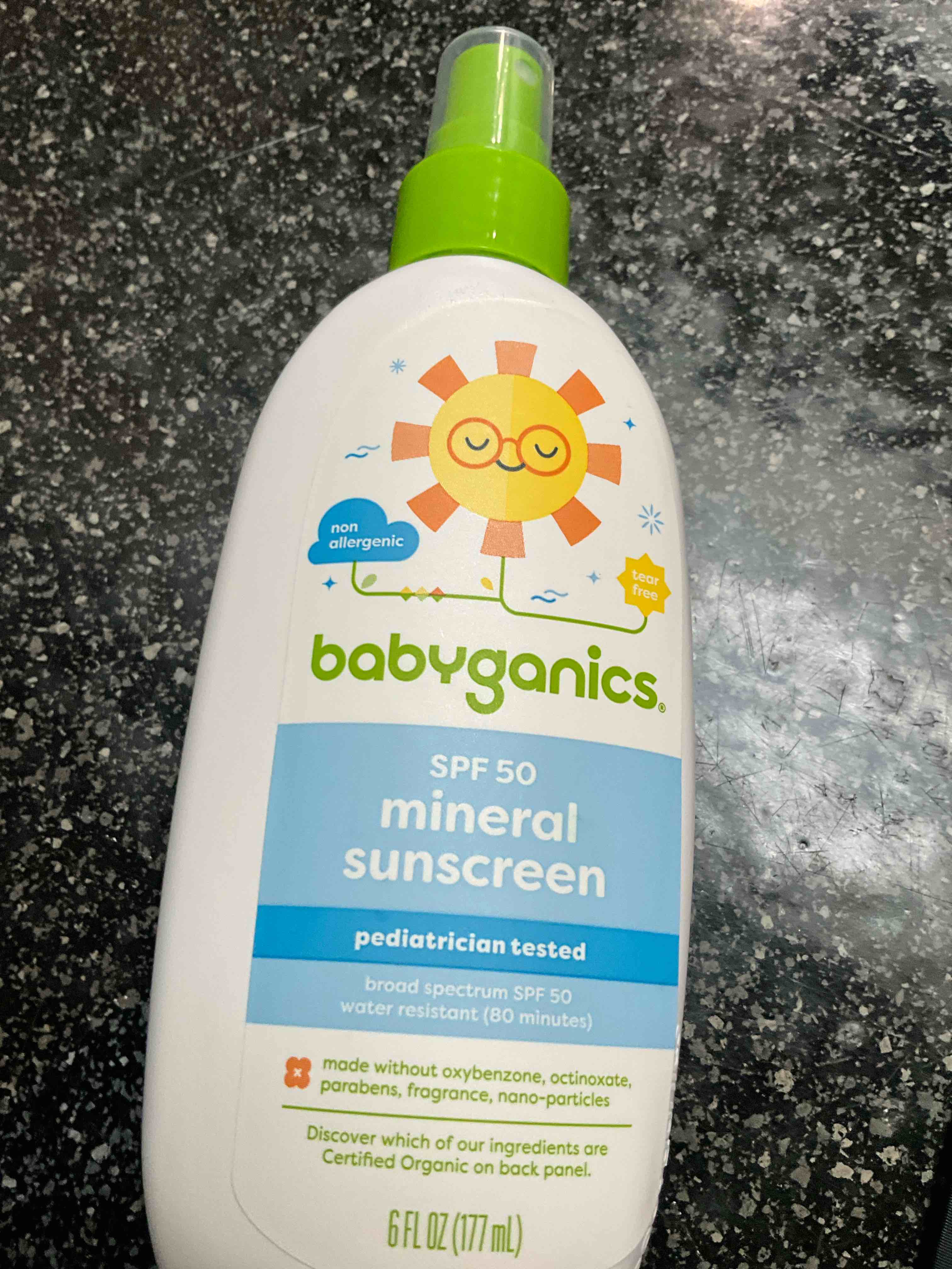 Babyganics Sunscreen Spray 50 SPF, 6oz, Packaging May Vary