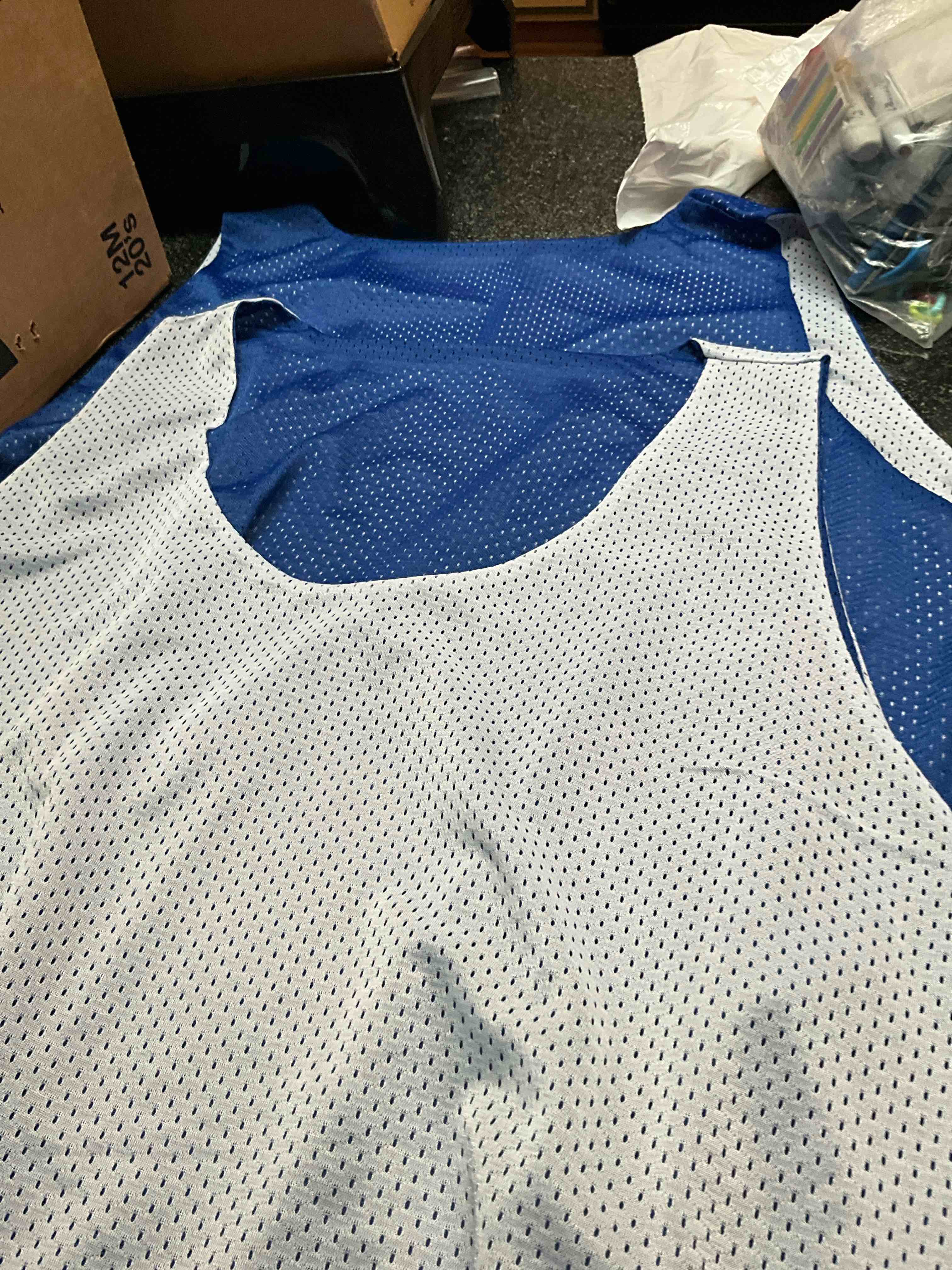 Men’s - Reversible Jersey Shirts - Blue/White - Size 3X 