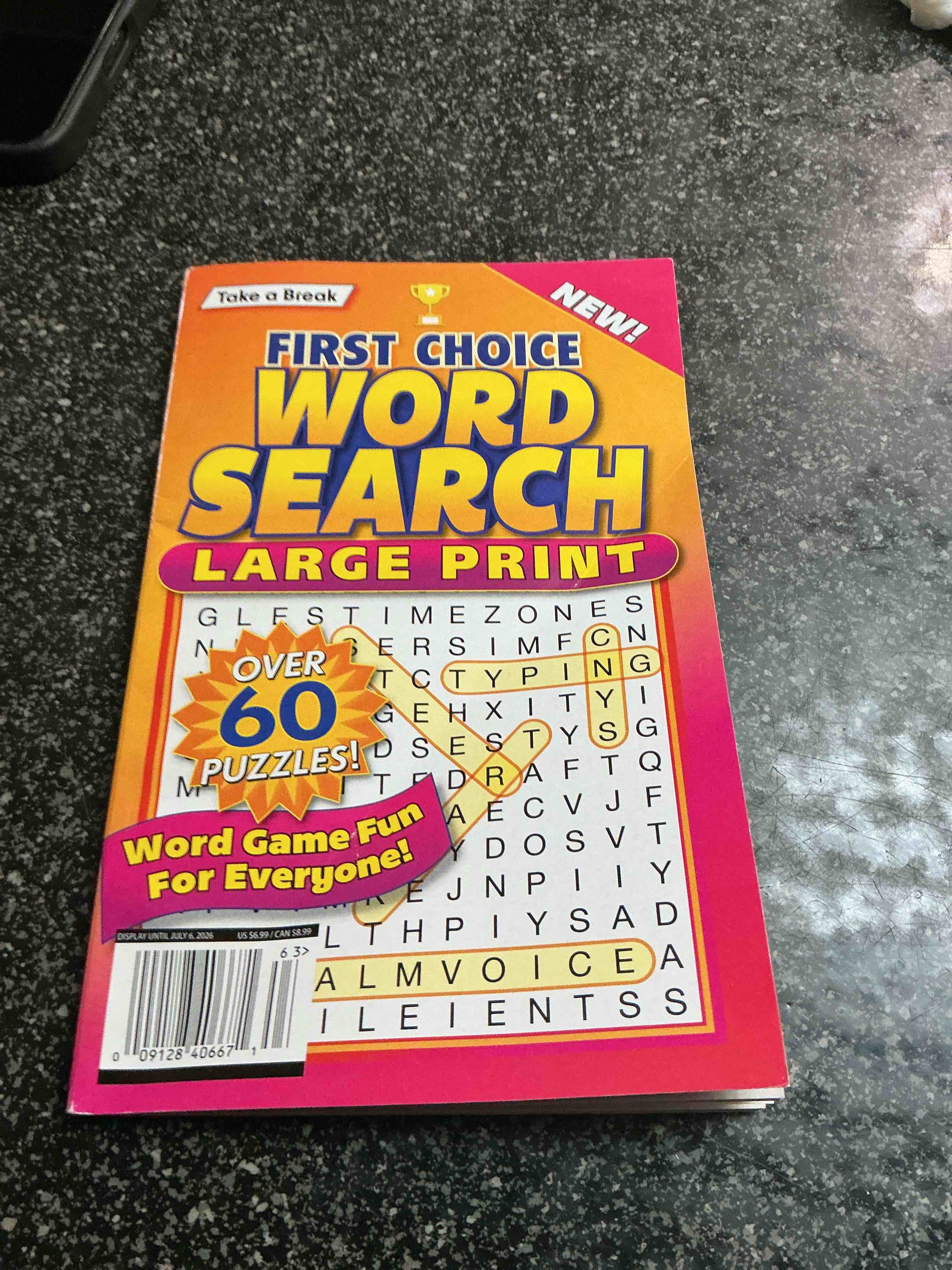Take A Break First Choice Word Search Over 60 Puzzles 