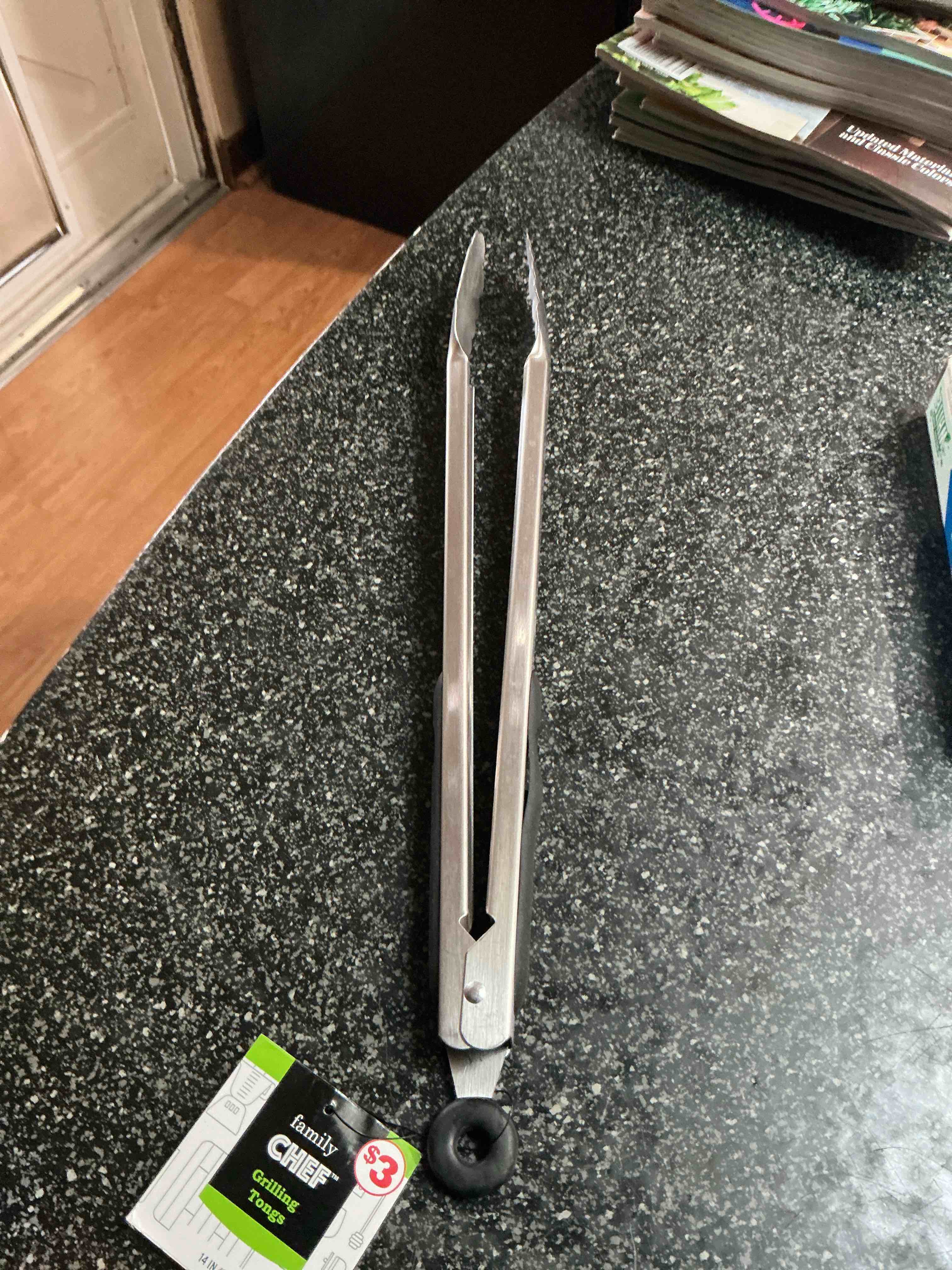 family chef grilling tongs