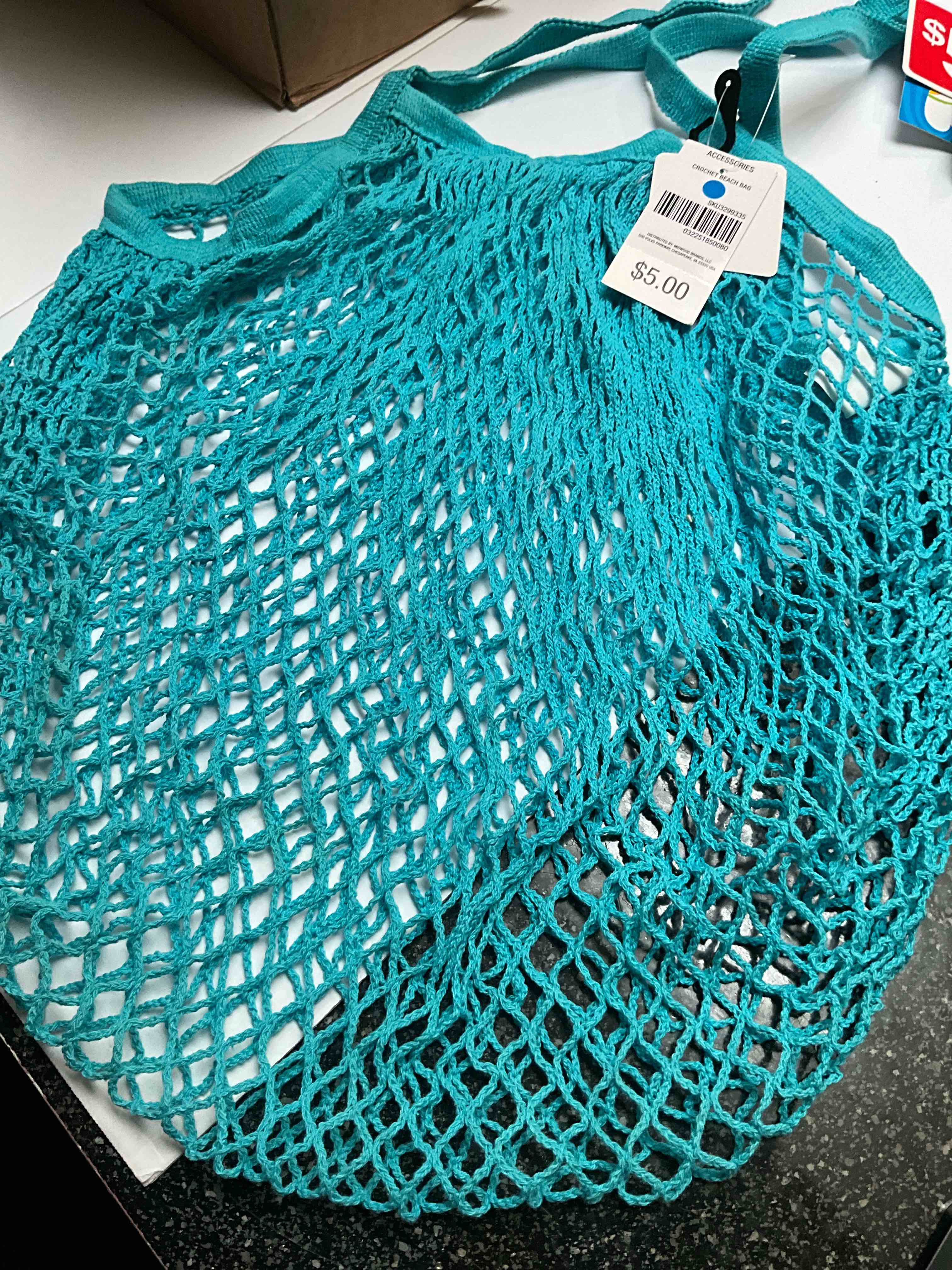 Turquoise Crochet Bag 