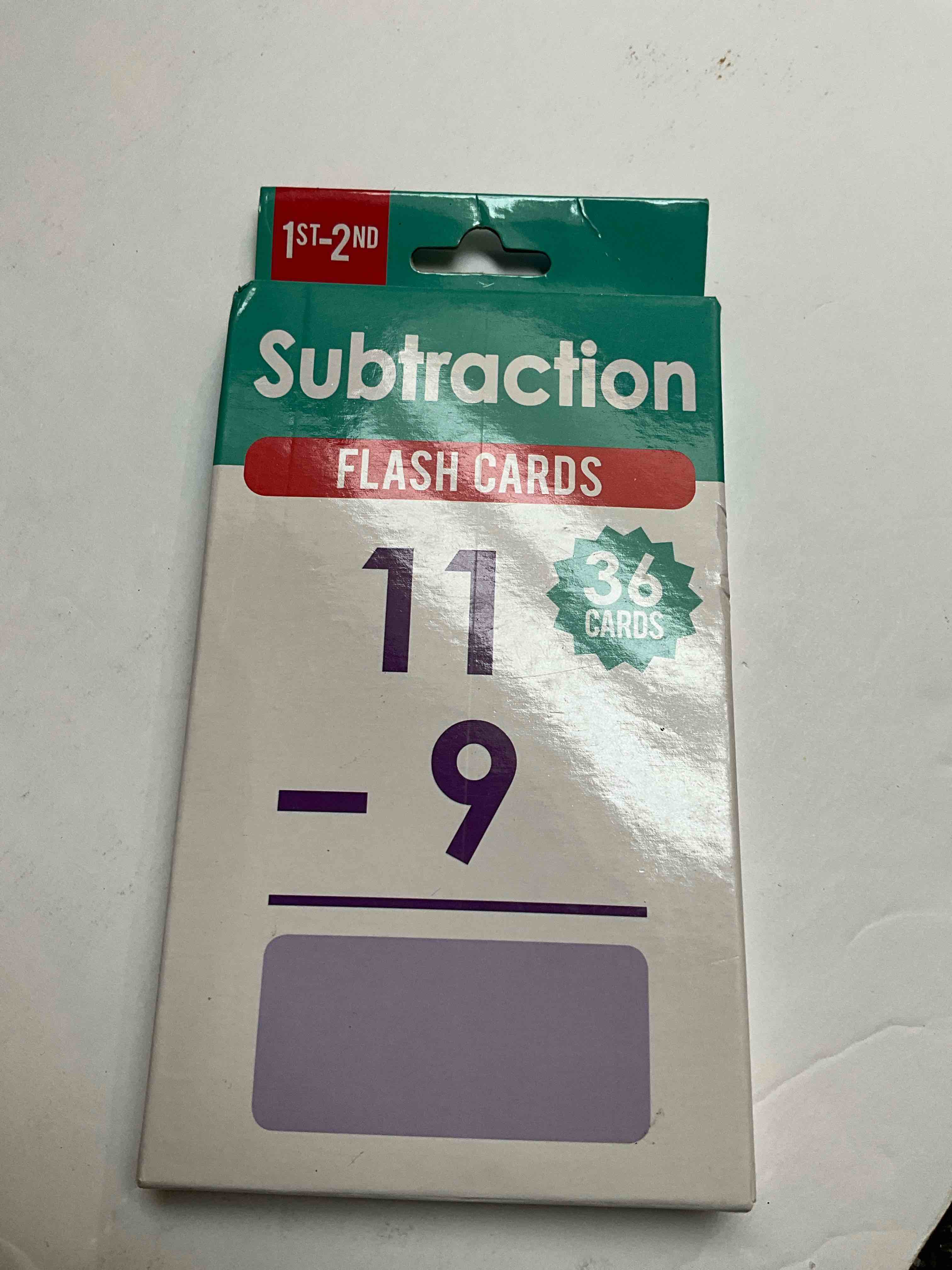 Subtraction Flash Cards - 36 Cards - 1st & 2nd Grade 