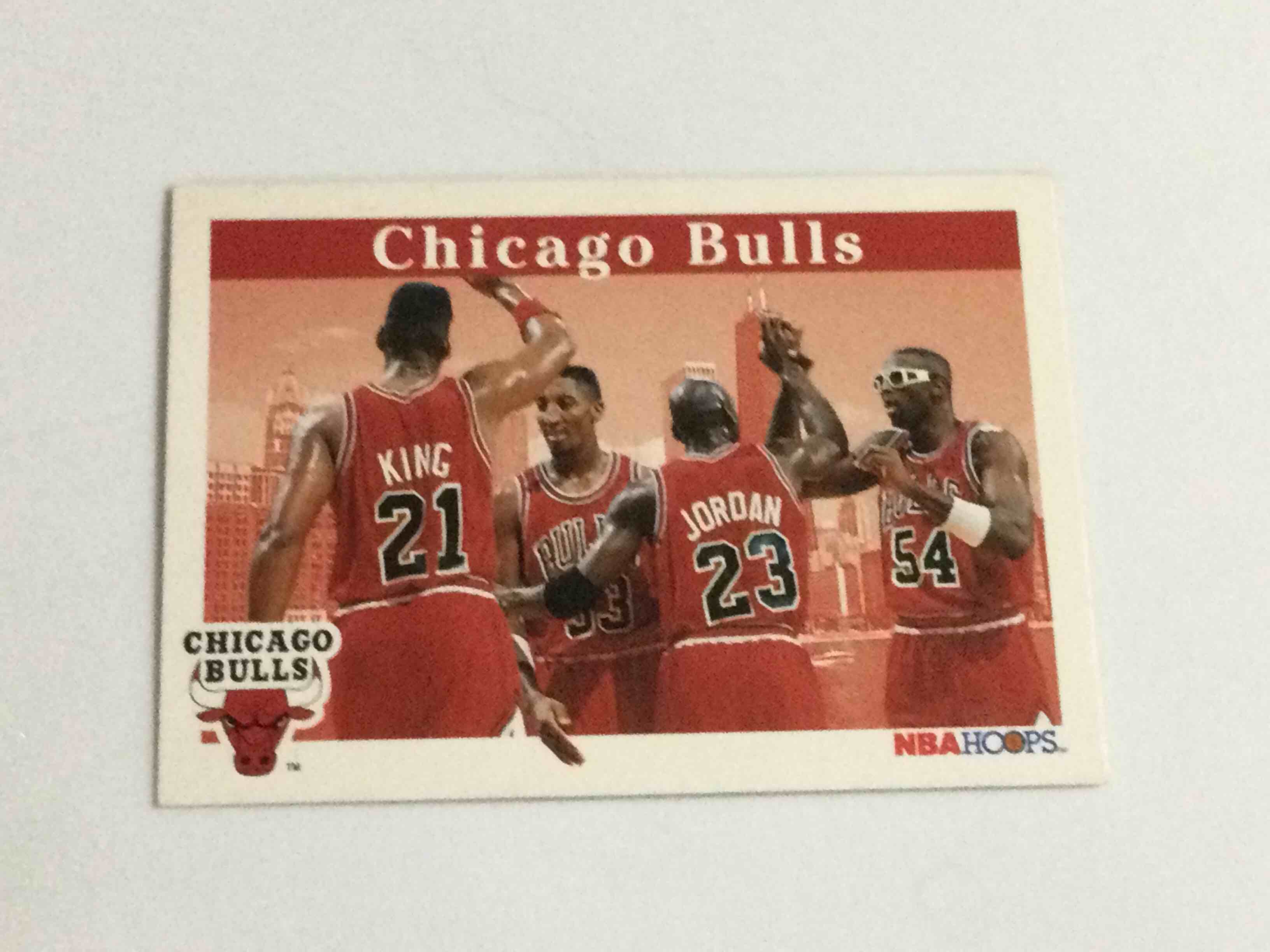 1992 Hoops Chicago Bulls Team Card - Michael Jordan