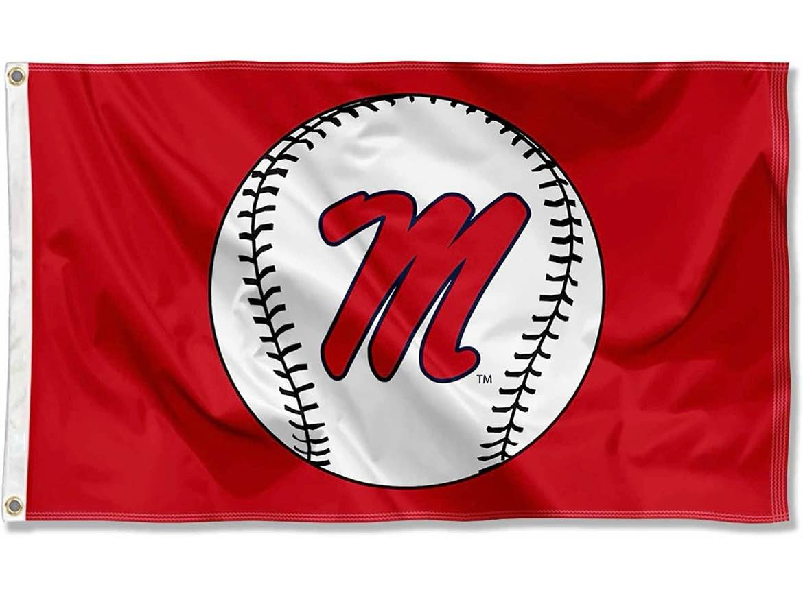 Ole Miss Baseball Logo Flag