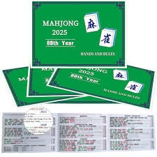 Ayseahis 2025 Mah Jong Cards – Highlights Every Other Line, Spill-Resistant Coated Surface, Wipe-Cle