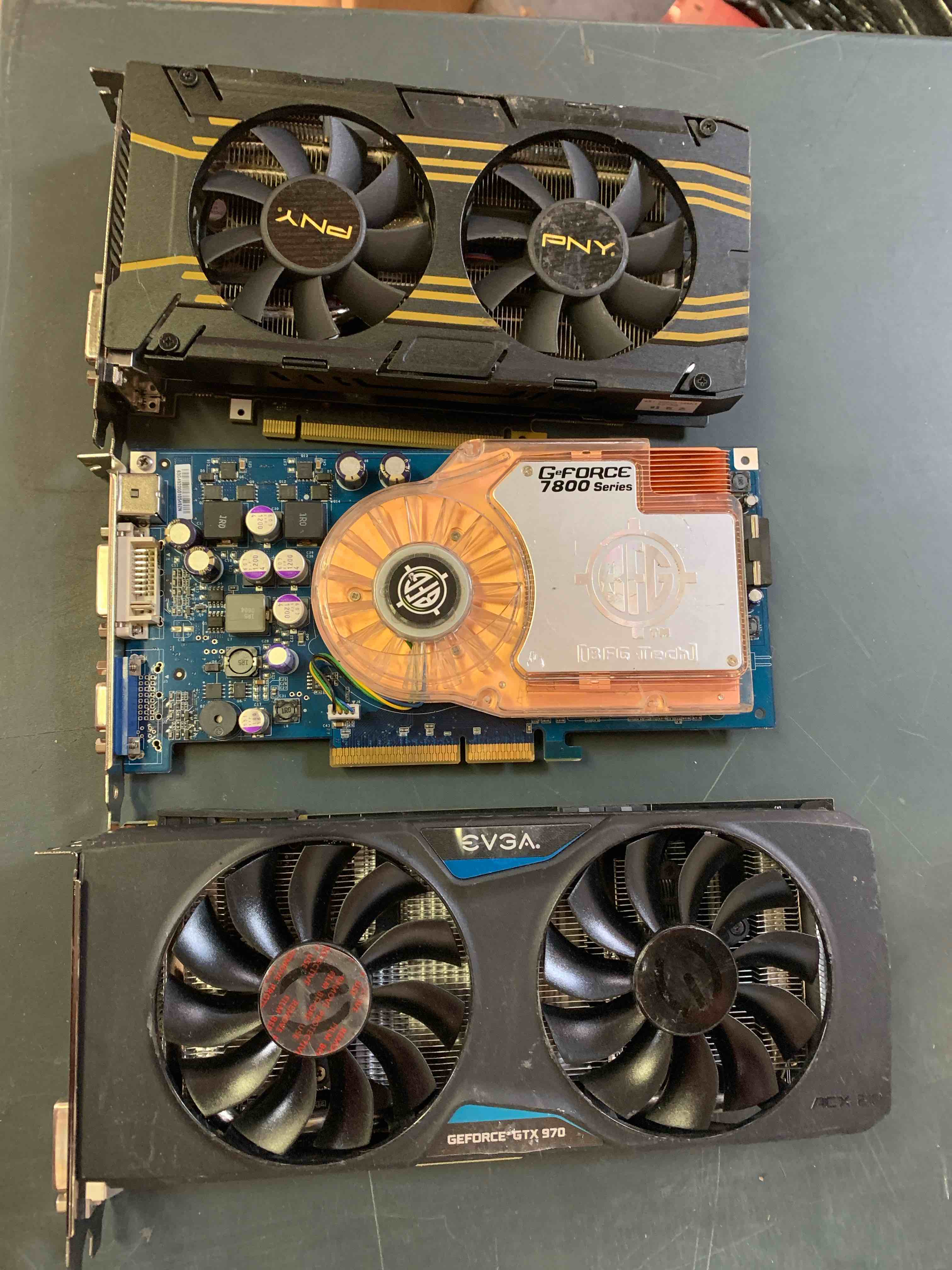 EVGA GeForce GTX 970 4GB SC GAMING ACX 2.0, 26% Cooler and 36% Quieter Cooling Graphics Card 04G-P4-2974-KR. BFT GeForce 7800 Series PCIE PNY GeForce RTX™ 3060 Ti 8GB GDDR6X Verto Dual Fan Graphics Card. 