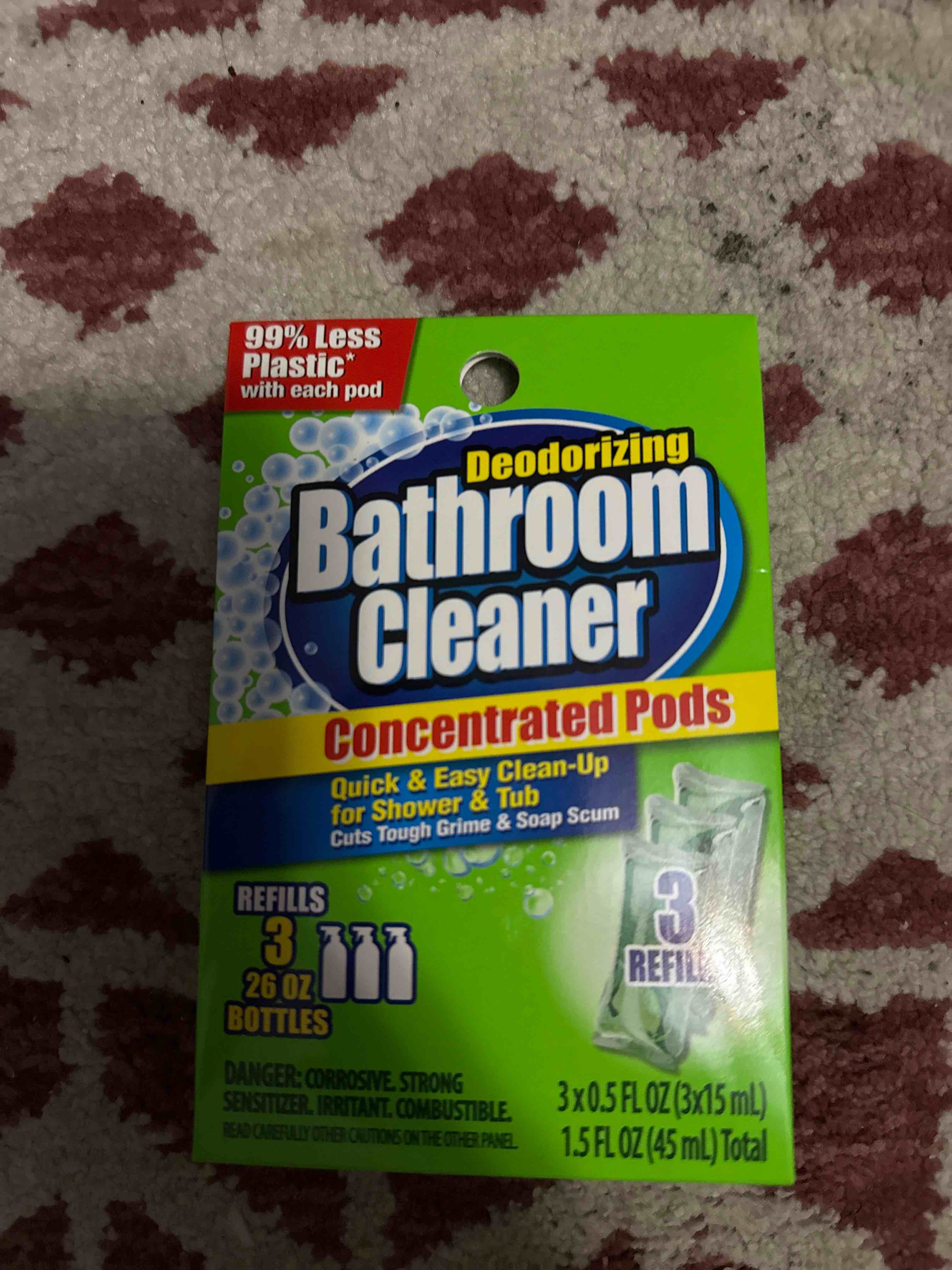deodorizing bathroom cleaner 3 refills for 26oz bottles 