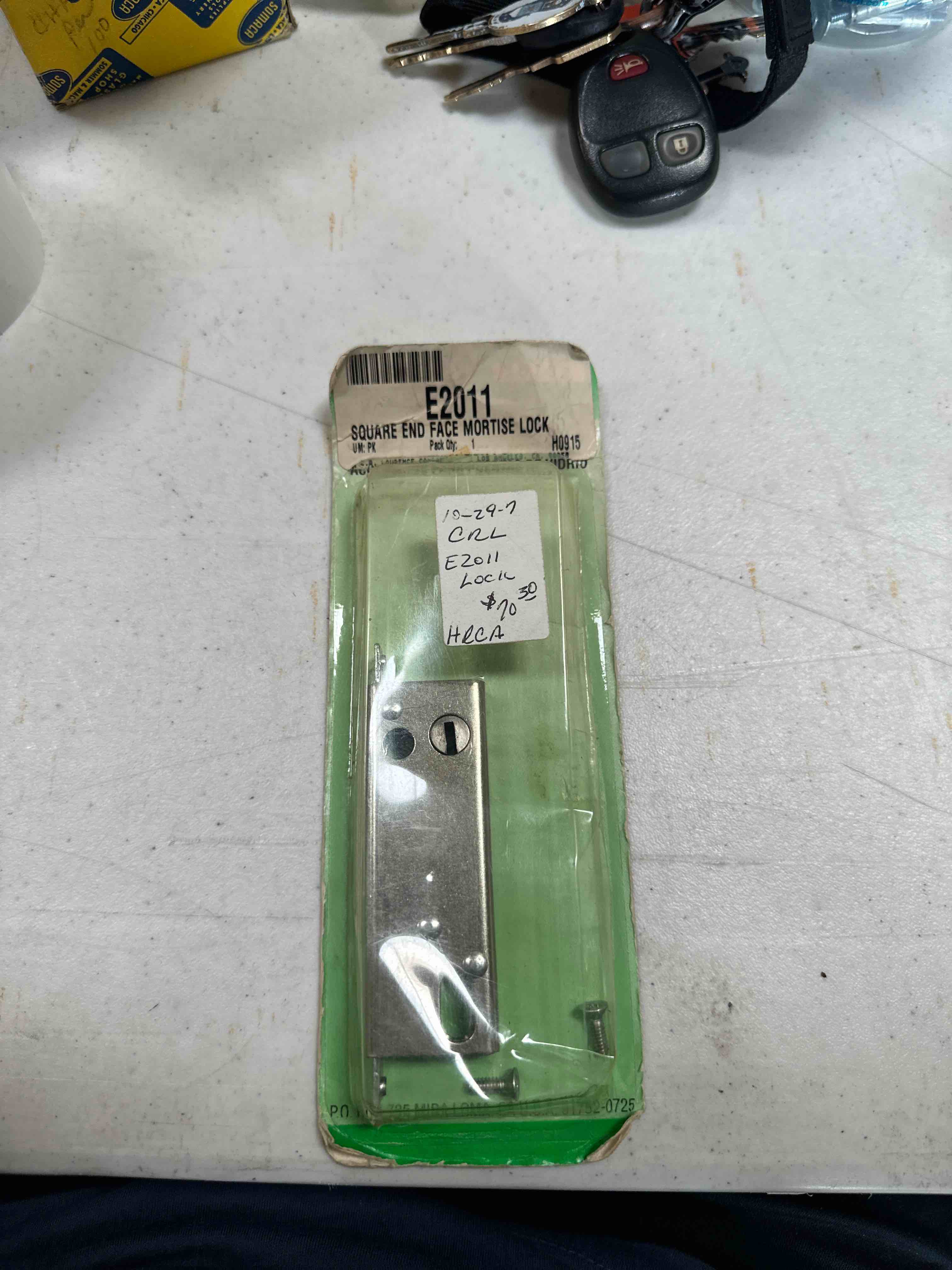 Square end face Mortise lock 
