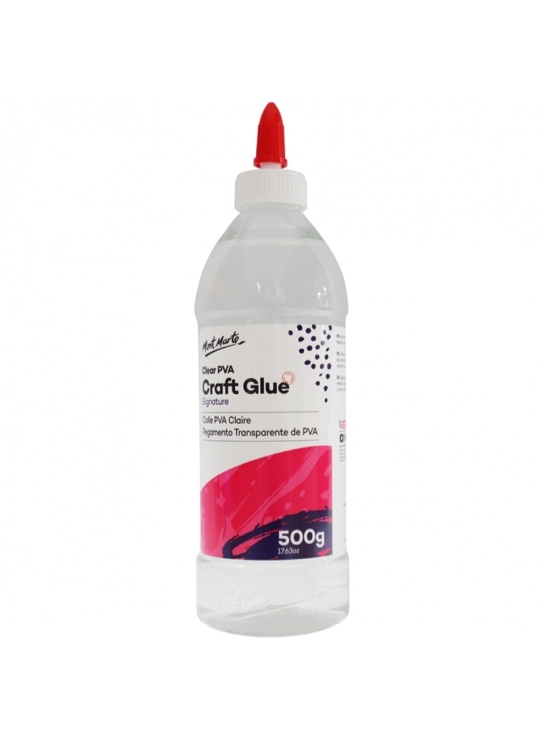 Mont Marte Clear PVA Craft Glue 500g with Nozzle Applicator