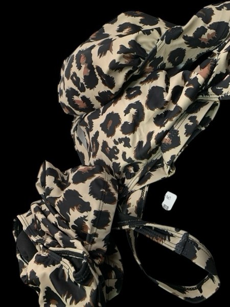 Yonique Animal Print Shirt with built-in Bra 18W