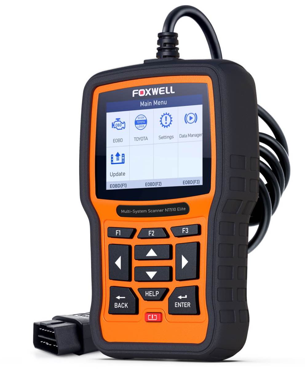 Foxwell NT510 Elite OBD2 Scanner Fits for Nissan Infiniti Professional Bi-Directional Scan Tool All System Scanner Car Diagnostic Tool with Oil Reset EPB SAS TPS Battery Registration OBD2 Code Reader