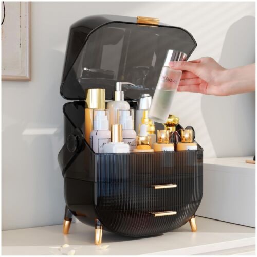  Makeup Storage Organizer,Clear Cover Cosmetic Display Case