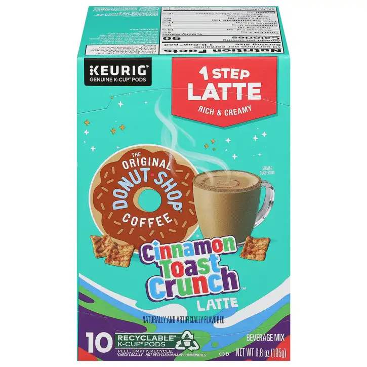 The Original Donut Shop Cinnamon Toast Crunch One-Step Latte, Keurig Single Serve K-Cup Pods
