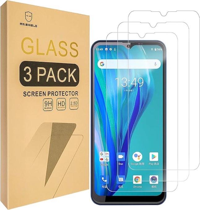 Mr.Shield [3-Pack] Screen Protector For Oukitel C23 Pro [Tempered Glass] [Japan Glass with 9H Hardness] Screen Protector with Lifetime Replacement