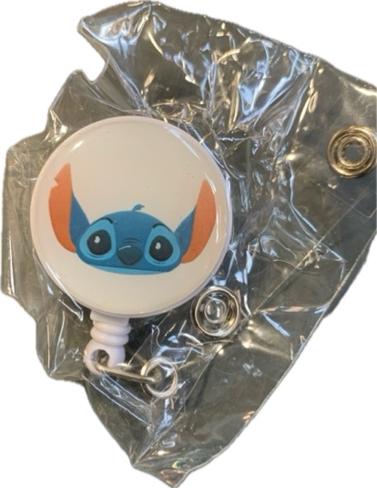 Stitch Badge Reel Holder Retractable with ID Clip