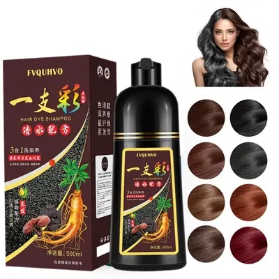 Hair Dye Shampoo 3 In 1, Silver Gray Hair Color Treated Shampoo Para Canas, Semi-Permanent 15 Minute