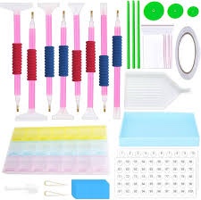 VEINARDYL 80 pcs Diamonds Art Painting Tools and Accessories Kits, Multiple Sizes 5D Diamond Art Painting Pens Painting Rollers Storage Box Painting Glue Clay