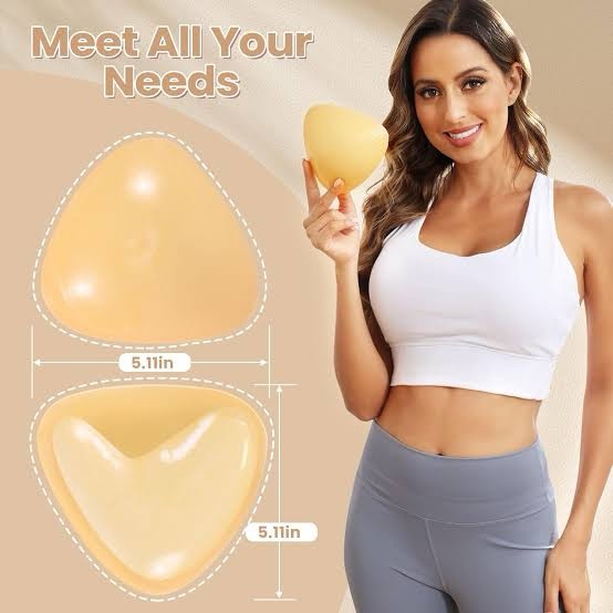 Okela Double-Sided Sticky Bra Inserts Self Adhesive Bra Breast Pad Invisible Lift Bra Padding for Bikini Dress Reusable Washable, Medium