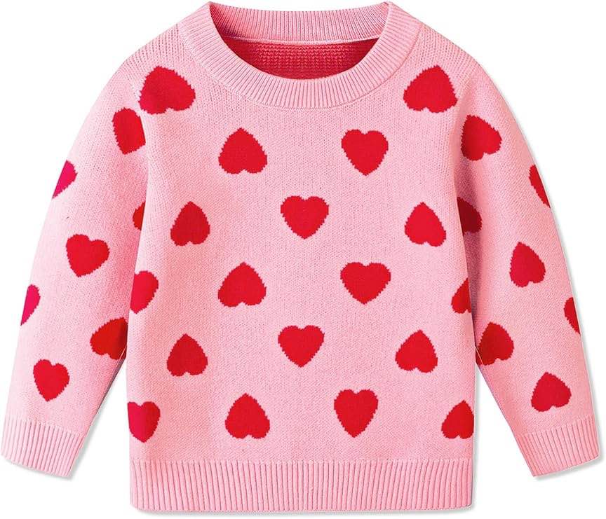 Toddler St. Patrick's Day Shamrock Sweater, Green Knit Pullover, Long Sleeve Crew Neck, Clover Design