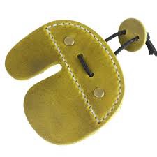 Toprank Leather Archery Finger Tabs - Handmade Finger Guard for Shooting Practice Gear, Recurve Bow Fingers Tab