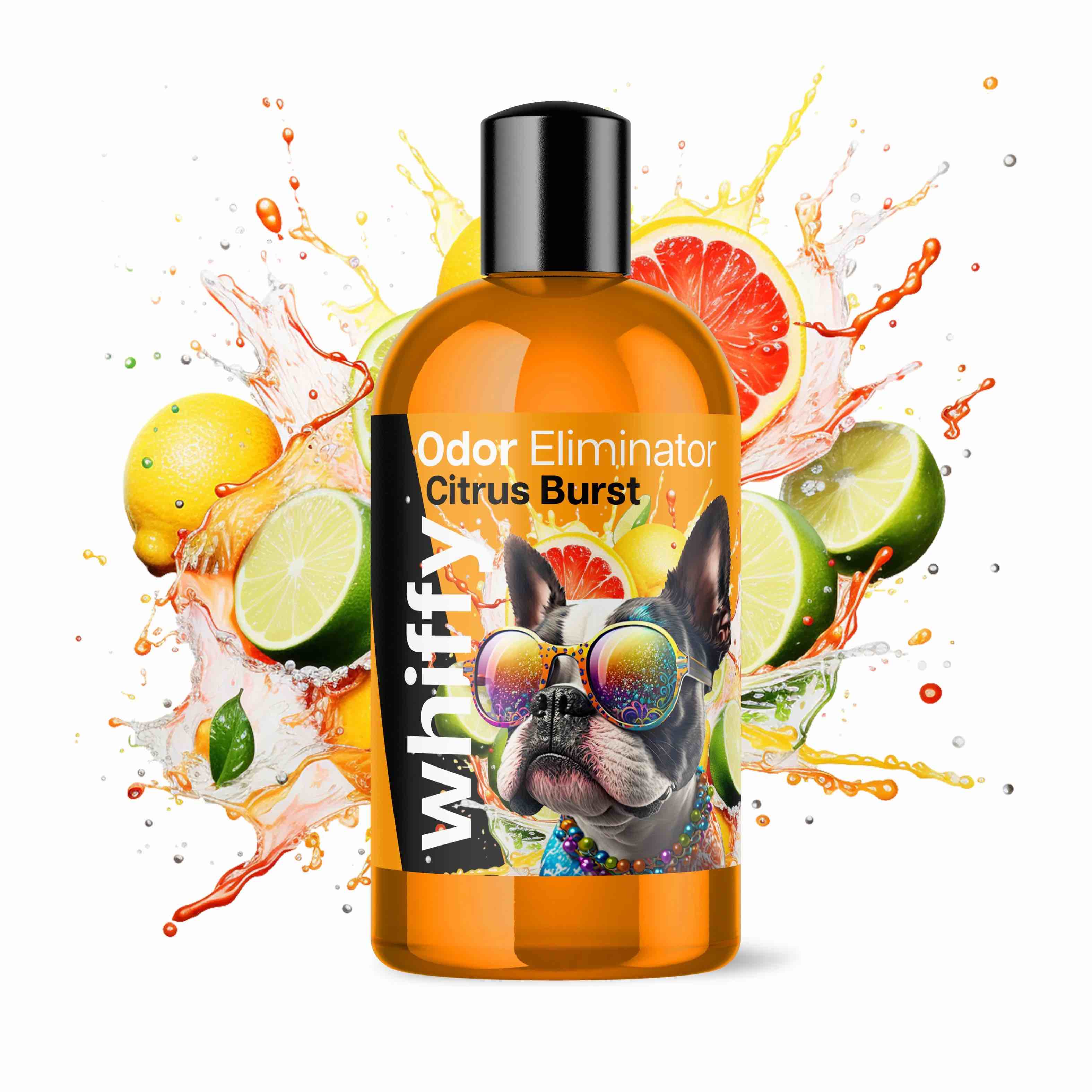 Whiffy Citrus Pet Odor Eliminator for Home, Carpets, Furniture, and More - Use on Dog/Cat Pee Smells (8oz (250ml))