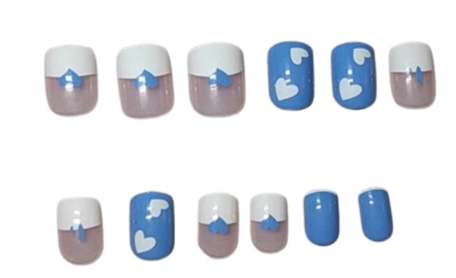 Short Press On Nails Nude Fake Nails Easter False Nails With Cute Rabbit Designs Acrylic Nails Press Ons Full Cover Glue On Nails Artificial Glossy Stick On Nails For Women 24Pcs