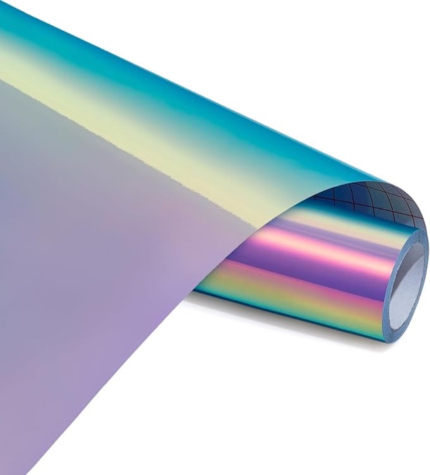 ANT Holographic 12" x 15ft Craft Vinyl Premium Permanent Adhesive Vinyl for DIY Project, Decal, Sticker, All-Weather & Fade-Proof, Indoor Outdoor Use for Crafts, Cricut, Silhouette, Expressions, Cameo