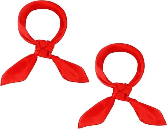 Silk Scarf - Hot Pink Satin Neck Scarf for Women