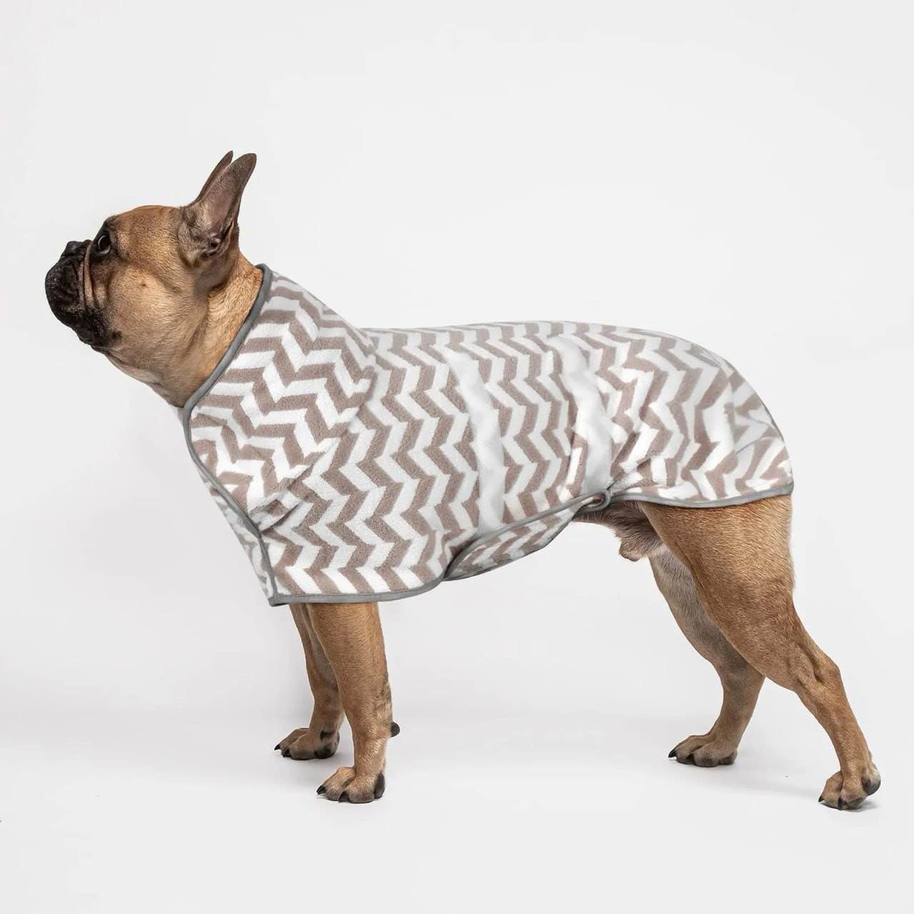 EuYiKlair Dog Bathrobe, Cat Bath Robe - Fast Drying, Adjustable Velcro (Large)