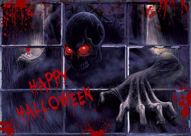 inrui horror halloween photography background purple scary movie evil ghost banner decorations halloween scary spooky party photo backdrop (7x5ft)