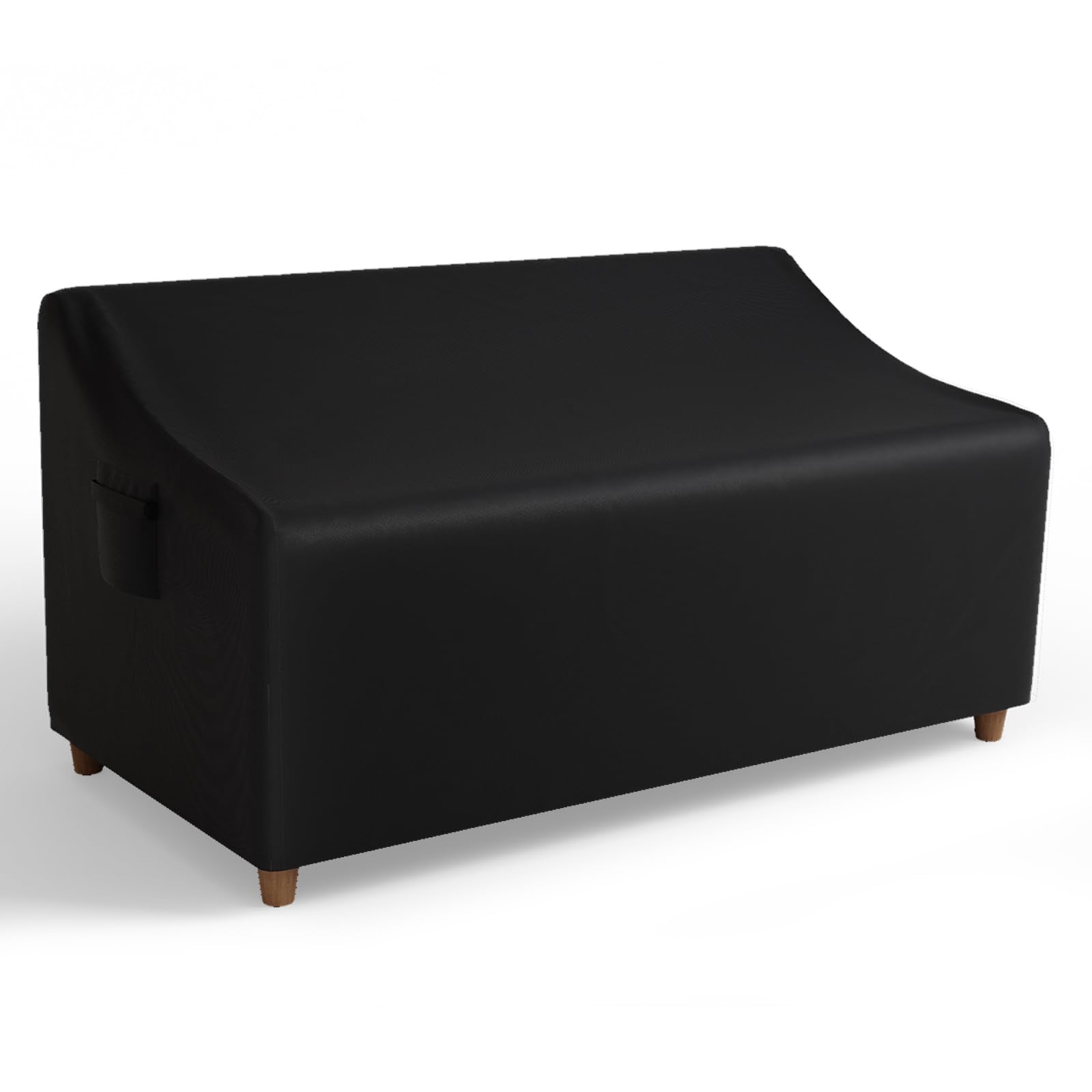 Hptmus Patio Furniture Covers - Patio Sofa Covers Loveseat Outdoor Furniture Cover Waterproof Heavy Duty Outdoor Patio Furniture Covers Patio Couch Cover, 66"W x 34"D x 38"H/Black&White Stripe